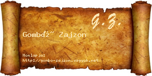 Gombó Zajzon névjegykártya